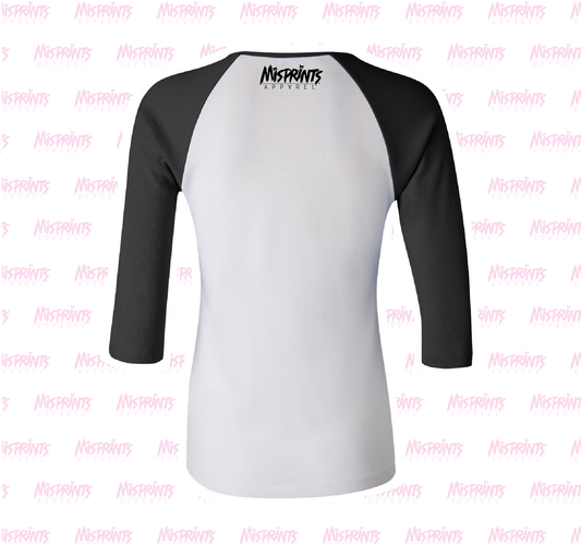 Anti-Social Butterfly Raglan 3/4 Sleeve Tee