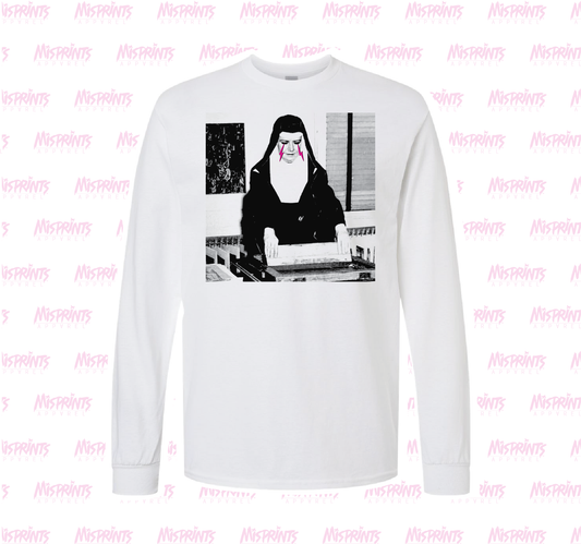 Screen Printing Nun Long Sleeve T-shirt